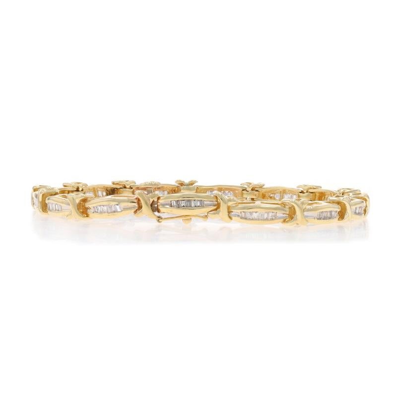Bracelet en or jaune avec diamant Link 7 1/4