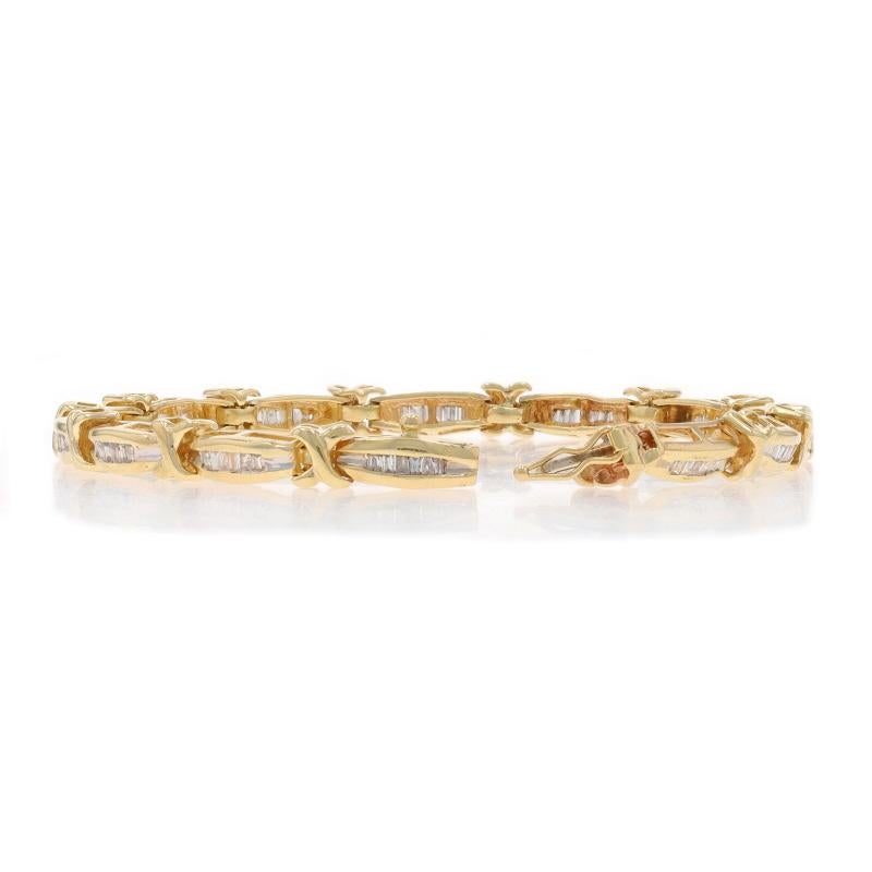 Bracelet en or jaune avec diamant Link 7 1/4