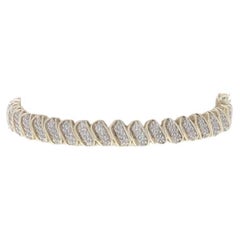 Gelbgold-Diamant-Gliederarmband 7 1/4" - 10k Single Cut 2,00ctw