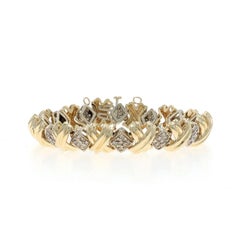 Gelbgold Diamant Link Armband 7 1/4"- 14k Runde 2.00ctw