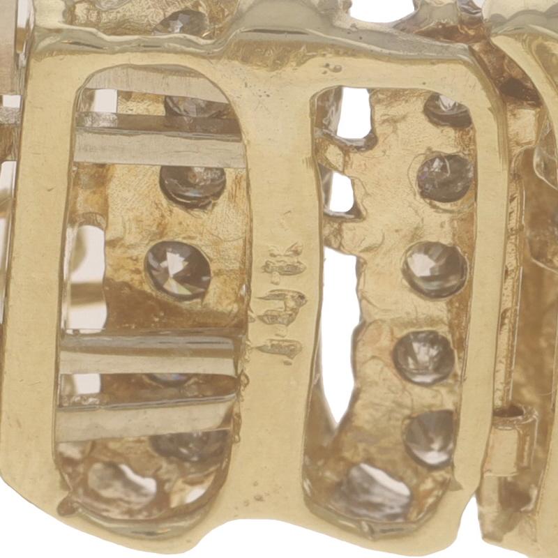 Bracelet Link en or jaune avec diamant - 14k Round Brilliant 10.00ctw en vente 2