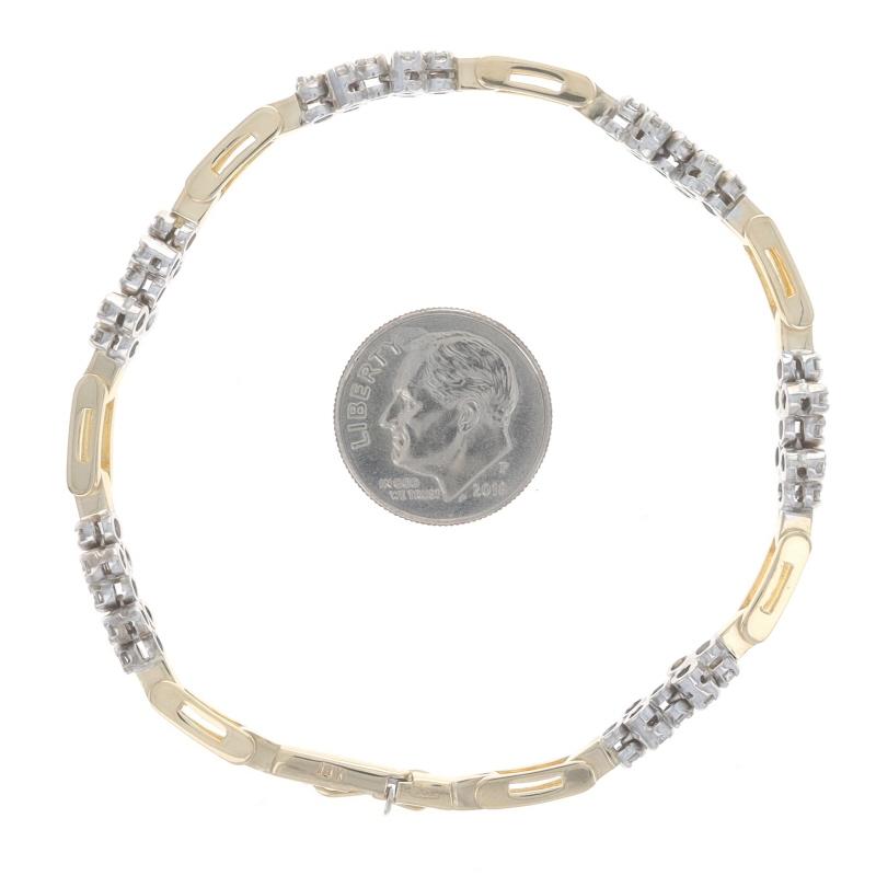 Yellow Gold Diamond Link Bracelet 7 1/4