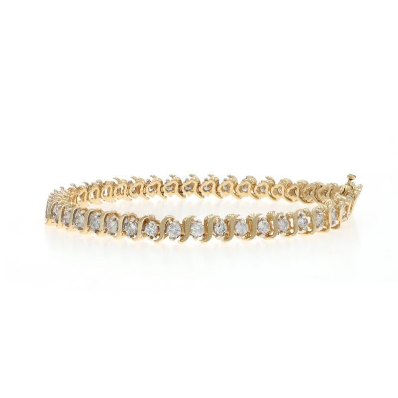 Bracciale con diamanti in oro giallo 7 1/4