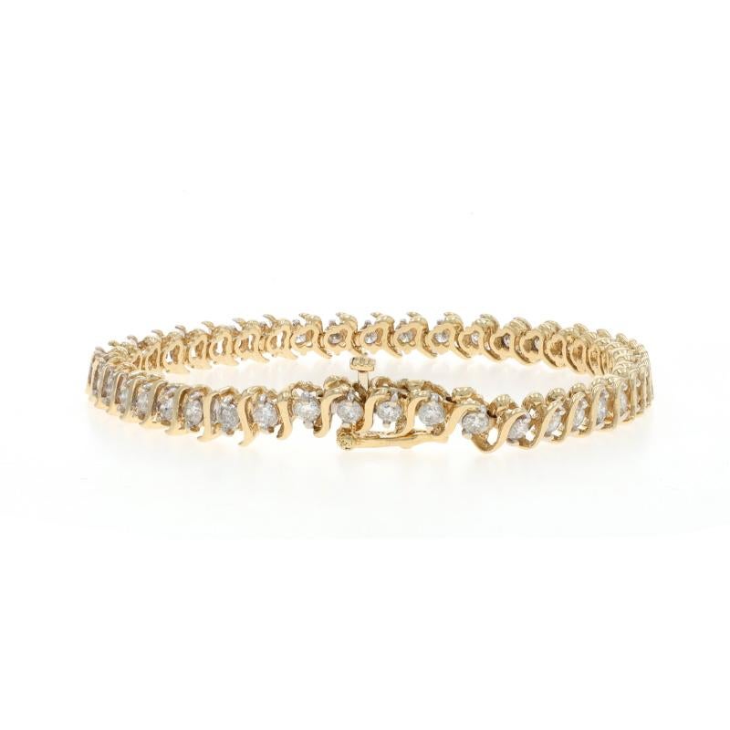 Donna Bracciale con diamanti in oro giallo 7 1/4