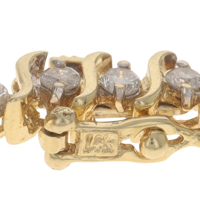 Bracciale con diamanti in oro giallo 7 1/4