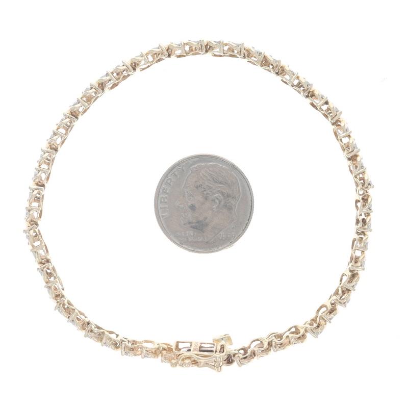 Yellow Gold Diamond Link Bracelet 7