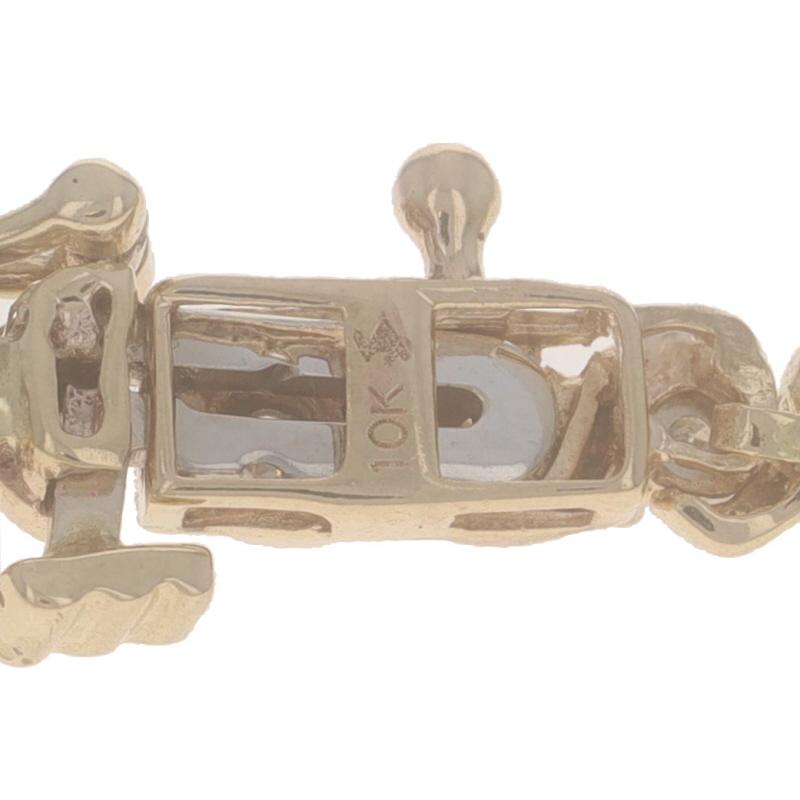 Yellow Gold Diamond Link Bracelet 7