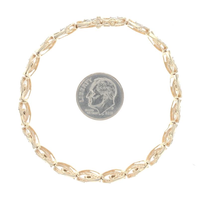 Yellow Gold Diamond Link Bracelet 7