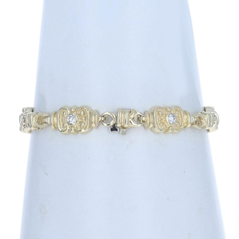 A Link, bracciale in oro giallo con diamanti da 7
