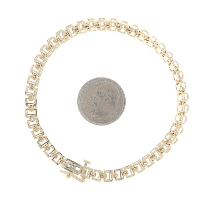 Yellow Gold Diamond Link Bracelet 7
