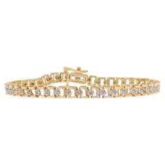 Gelbgold-Diamant-Gliederarmband 7" - 14k Single Cut 1/3ctw Tennis