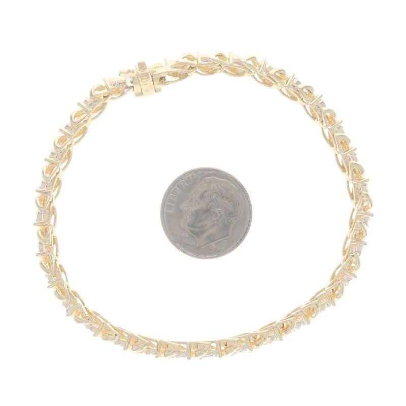 Yellow Gold Diamond Link Bracelet 7