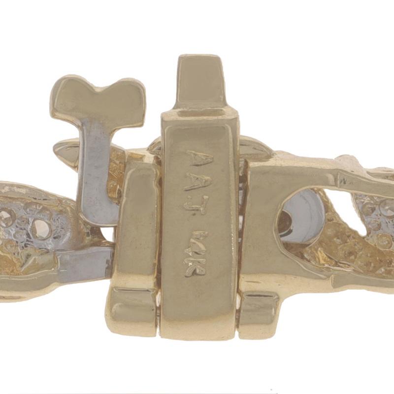 Yellow Gold Diamond Link Bracelet 7