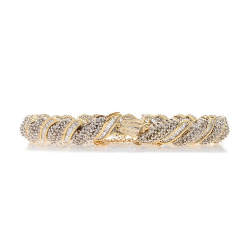 Yellow Gold Diamond Link Bracelet 7 3/4