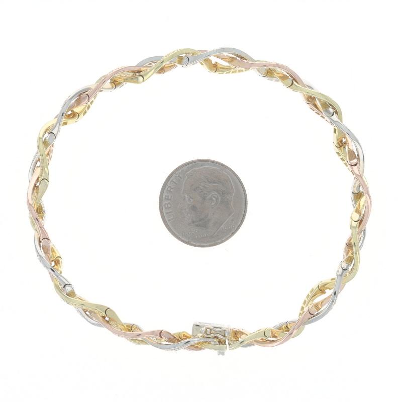 Yellow Gold Diamond Link Bracelet 7 3/4