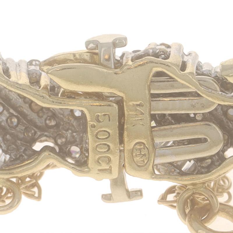 Yellow Gold Diamond Link Bracelet 7 3/4