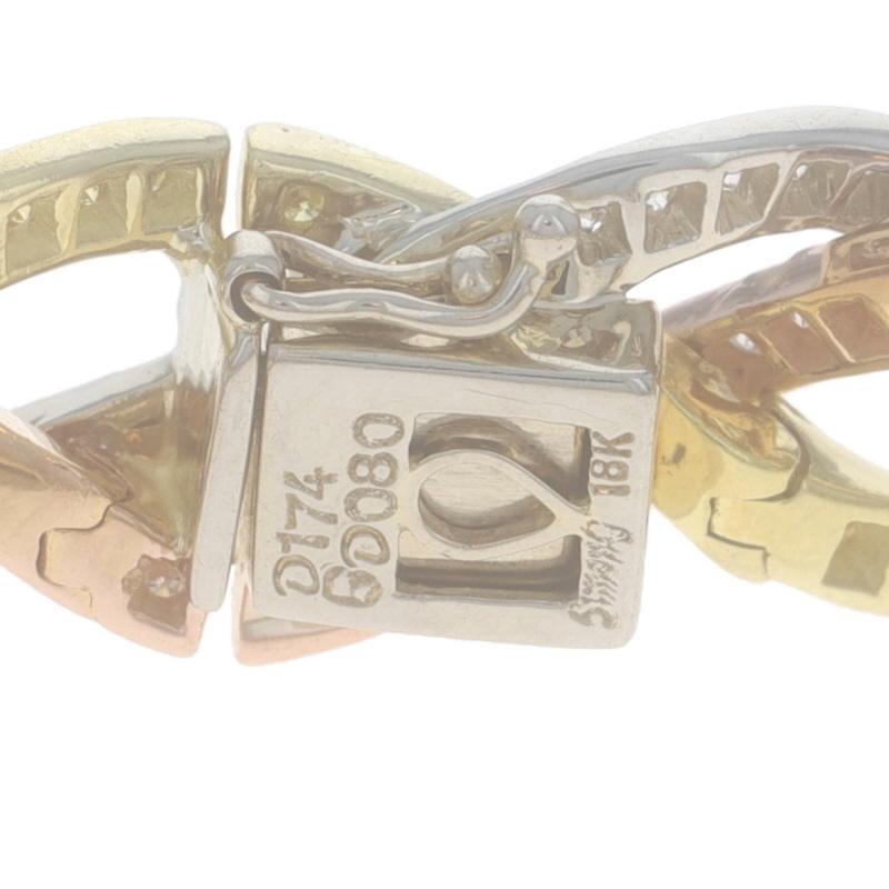 Yellow Gold Diamond Link Bracelet 7 3/4