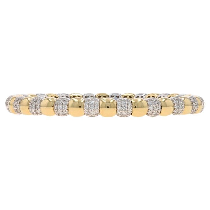 Bracciale A Link Flex in oro giallo 6 3/4" 14k Brillante rotondo 1,95ctw