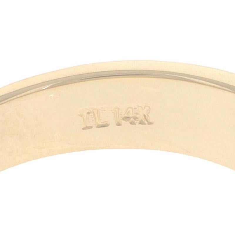 Alliance en or jaune pour homme avec diamant - 14k Round .72ctw Channel Set en vente 2