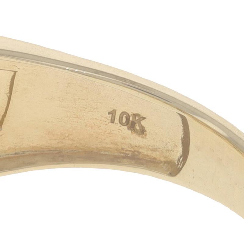 Gelbgold Diamant Herrenring - 10k Rund Brillant 1.54ctw Cluster 3