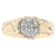Yellow Gold Diamond Men's Ring - 10k Round Brilliant .25ctw