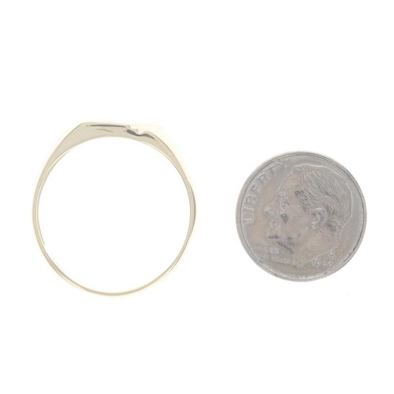 Gelbgold Diamant Herrenring - 10k Single Cut Streifen im Einzelschliff 2