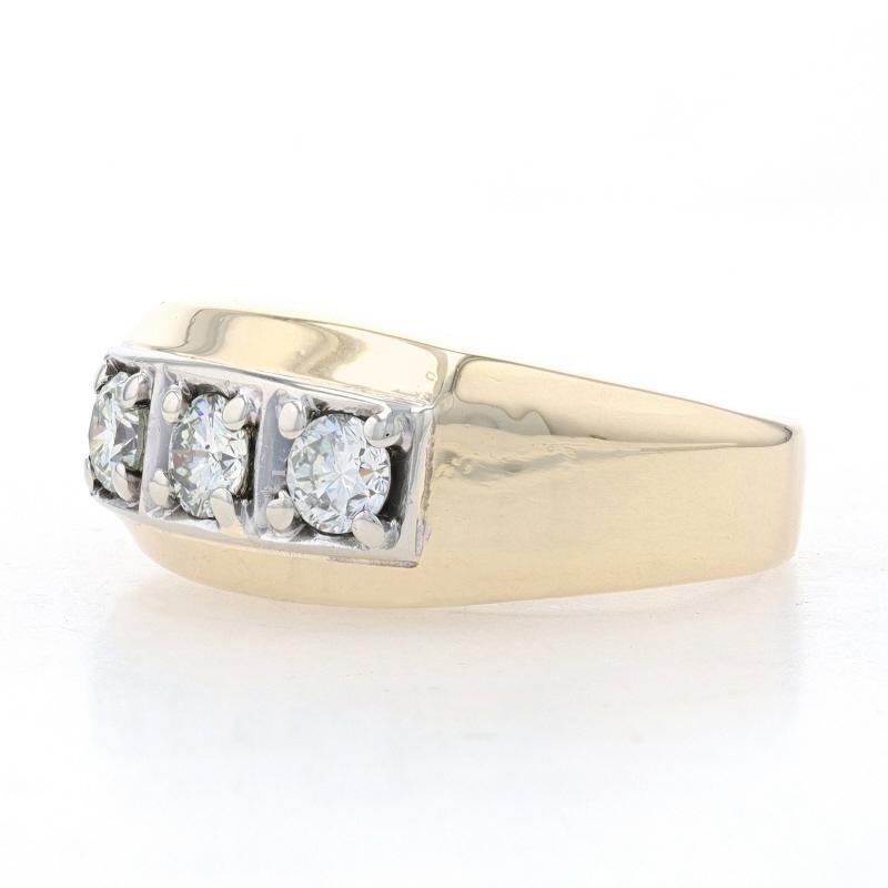 vintage mens 3 stone diamond ring