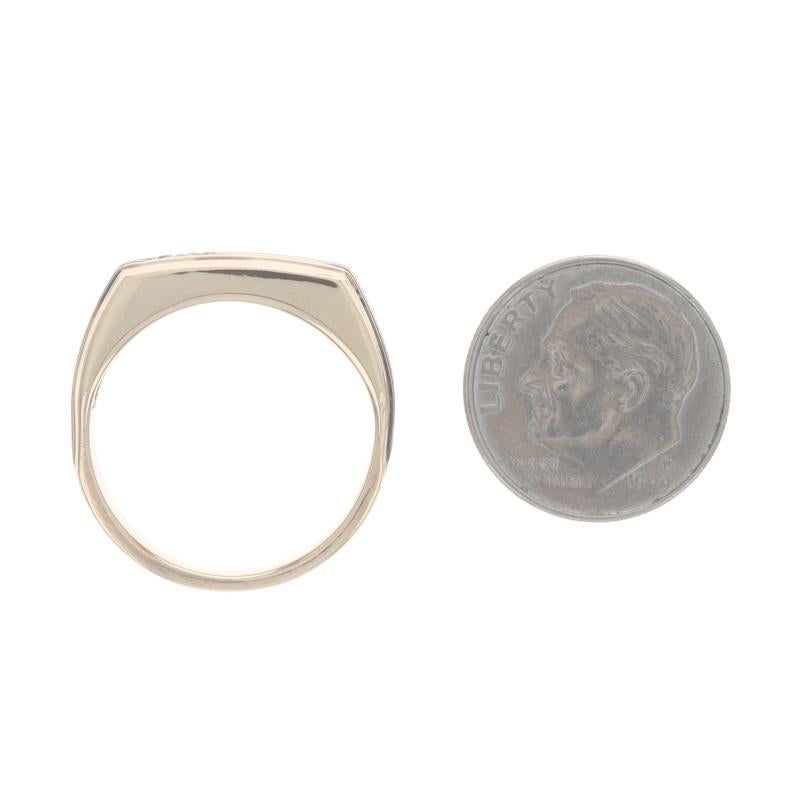 Bague pour homme en or jaune avec diamant - 14k Solitaire brillant rond de 0,25ct en vente 1