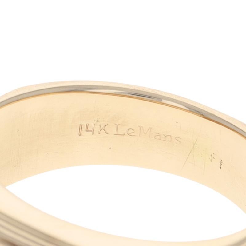 Bague pour homme en or jaune avec diamant - 14k Solitaire brillant rond de 0,25ct en vente 2