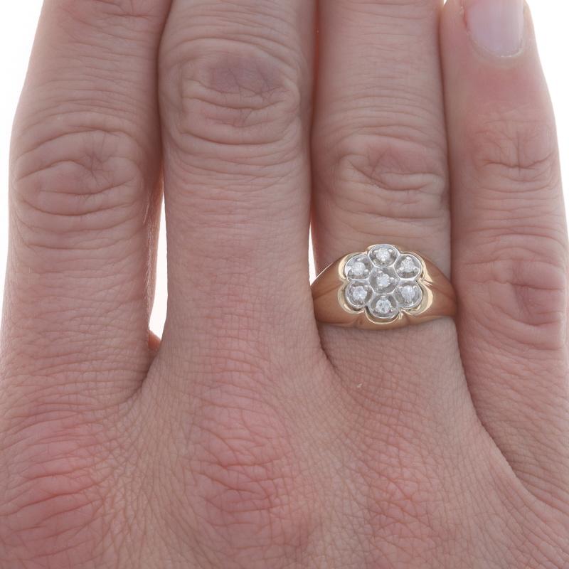 mens diamond cluster rings for sale