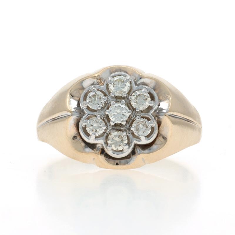 Dimensione: 11
Costo della taglia: Up 2 taglie per $60 o Down 2 taglie per $40

Contenuto metallico: Oro giallo 14k e oro bianco 14k

Informazioni su A. Stone

Diamanti naturali
Carati: .50ctw
Taglio: Rotondo brillante
Colore: J - K
Chiarezza: SI2 -