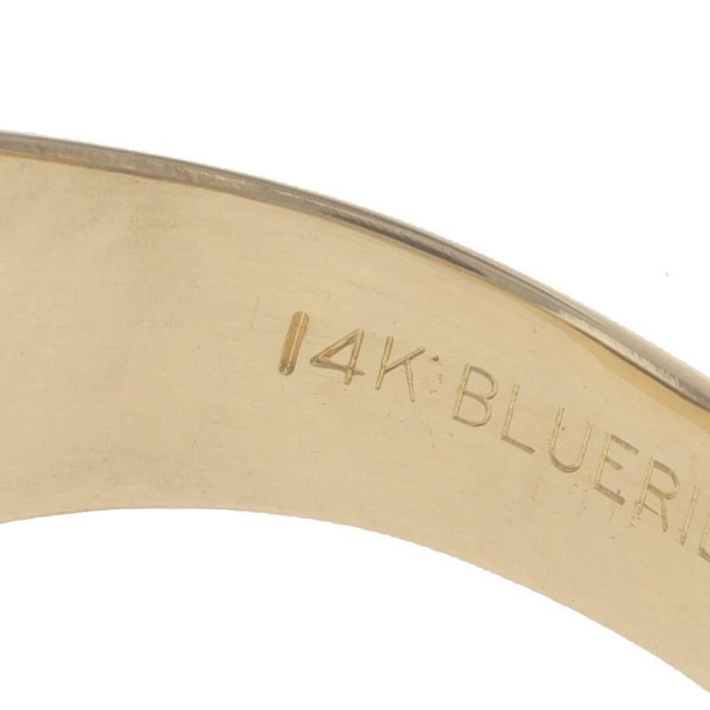Gelbgold Diamant-Herrenring 14k runder Brillant .50ctw Cluster 2