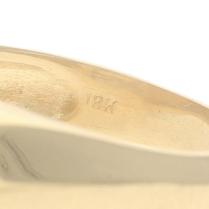 Yellow Gold Diamond Men's Ring - 18k Round Brilliant .60ctw Channel Set Halo For Sale 2