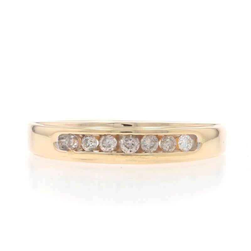 Size: 10
Sizing Fee: Up 1 size for $30 or Down 1 size for $30

Metal Content: 10k Yellow Gold & 10k White Gold

Stone Information

Natural Diamonds
Carat(s): .25ctw
Cut: Round Brilliant
Color: Champagne Brown
Clarity: I1 - I2

Total Carats:
