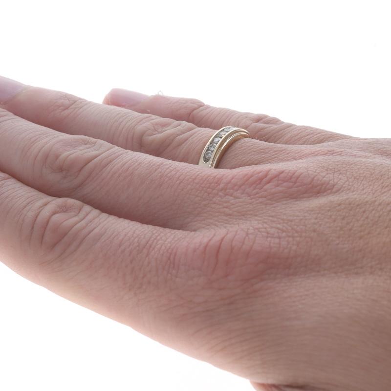 Yellow Gold Diamond Men's Wedding Band - 10k Round .25ctw Channel Set Ring For Sale 1