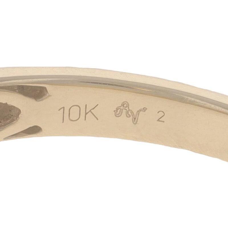 Yellow Gold Diamond Men's Wedding Band - 10k Round .25ctw Channel Set Ring For Sale 3