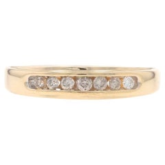 Gelbgold Diamant Herren-Hochzeitsring - 10k runder .25ctw Kanalbesetzter Ring