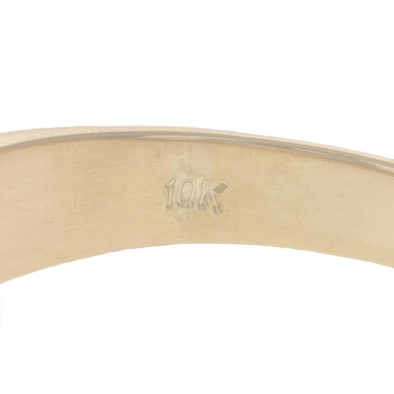 Yellow Gold Diamond Men's Wedding Band 10k Round Brilliant Diagonal Stripe Ring 2