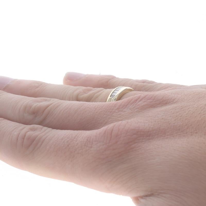 Baguette Cut Yellow Gold Diamond Men's Wedding Band - 14k Baguette .40ctw Channel Set Ring