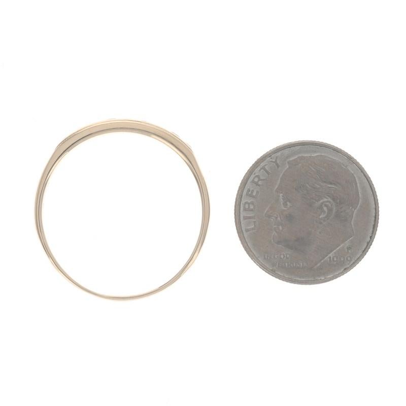 Alliance en or jaune avec diamant pour homme - 14k Rd .24ctw Channel Set Milgrain Ring en vente 1