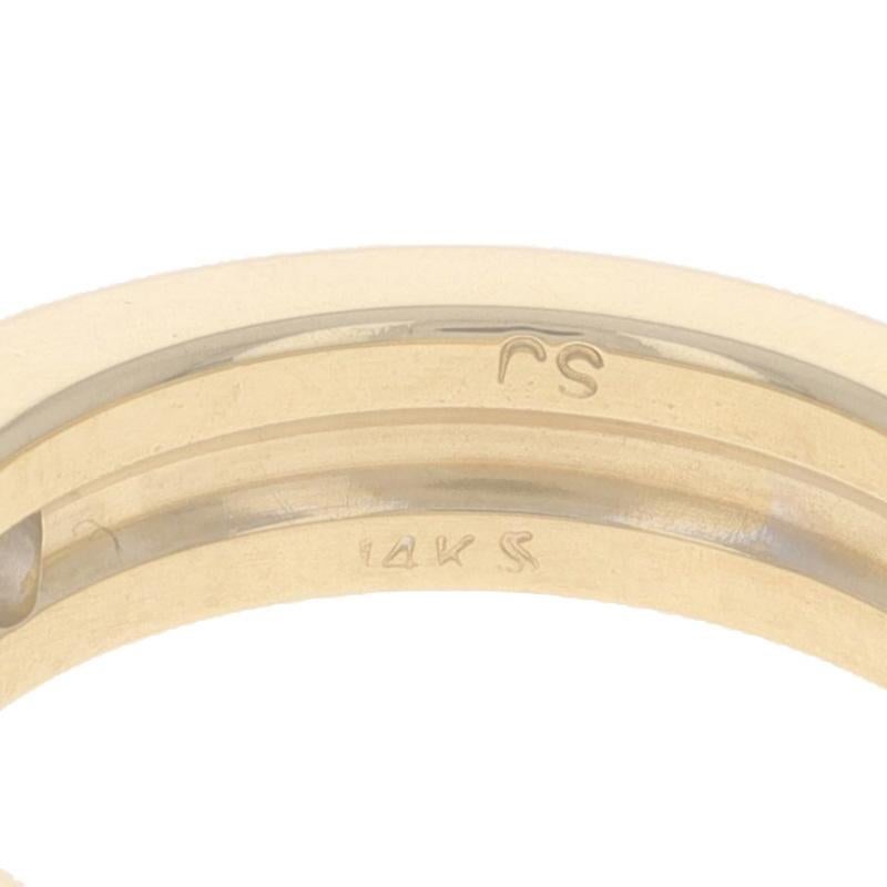Yellow Gold Diamond Men's Wedding Band - 14k Round 1.12ctw Channel Set Ring For Sale 3