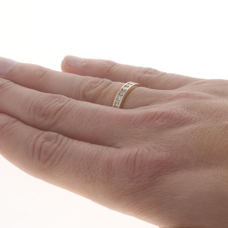 Yellow Gold Diamond Men's Wedding Band - 14k Round .84ctw Channel Set Ring For Sale 1