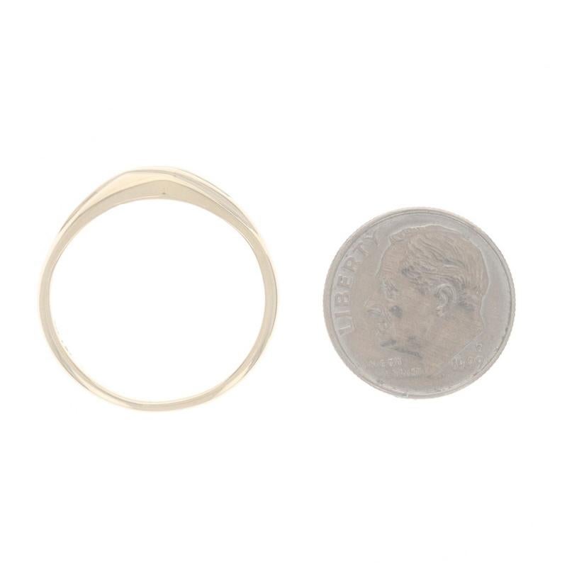 Anneau de mariage pour homme en or jaune avec diamant - 14k Round Brilliant en vente 1