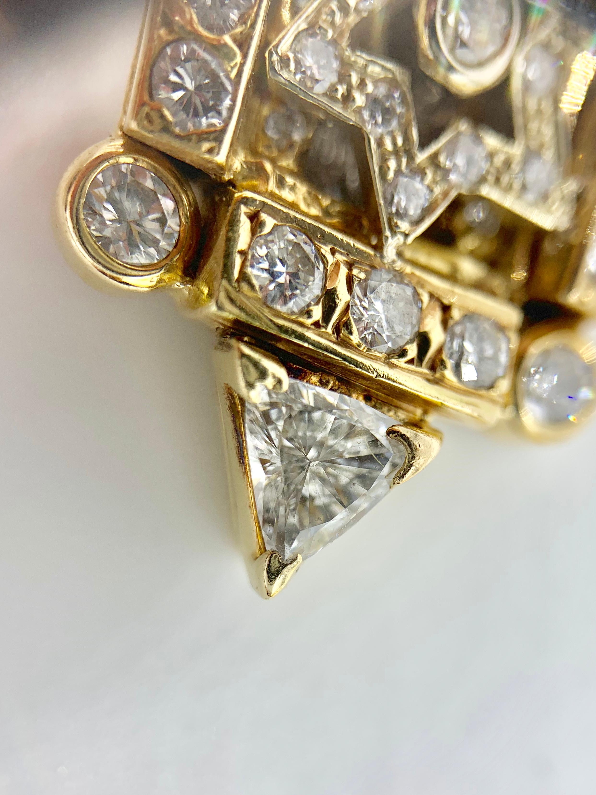 Yellow Gold Diamond Mezuzah Star of David Pendant 6