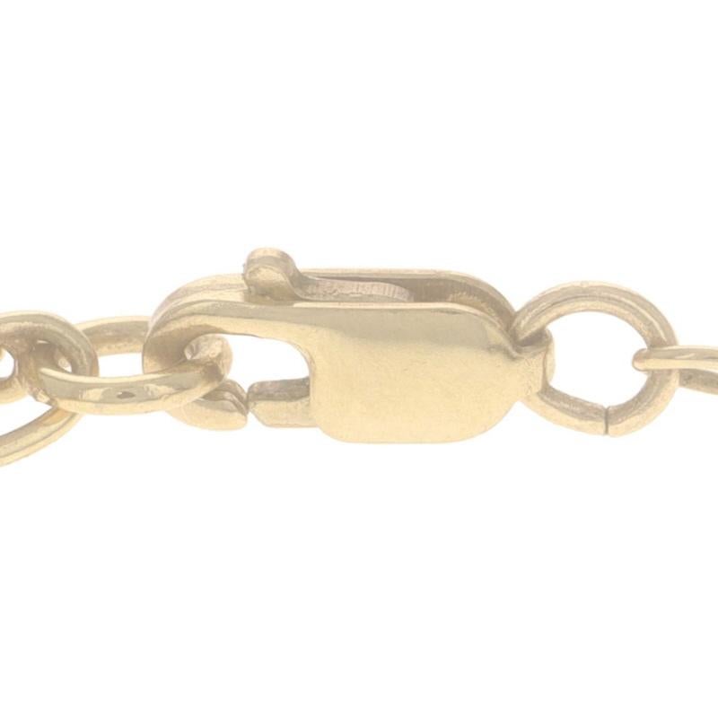 Mehrstrangige Halskette aus Gelbgold mit Diamanten - 14k rund .12ctw Station verstellbar im Angebot 1