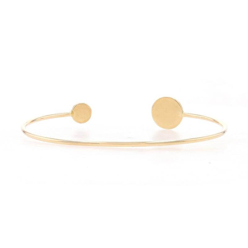 Yellow Gold Diamond Negative Space Cuff Bracelet 6 1/4