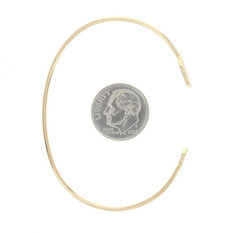 Women's Yellow Gold Diamond Negative Space Cuff Bracelet 6 1/4