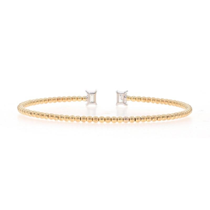 Flex-Armreif aus Gelbgold mit Diamanten und Negativraum Flex 6 1/4