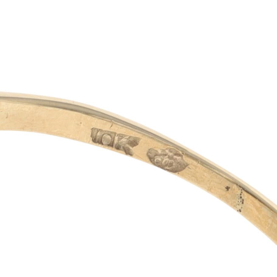 Bague en or jaune avec diamant et onyx - 10k Single en vente 2