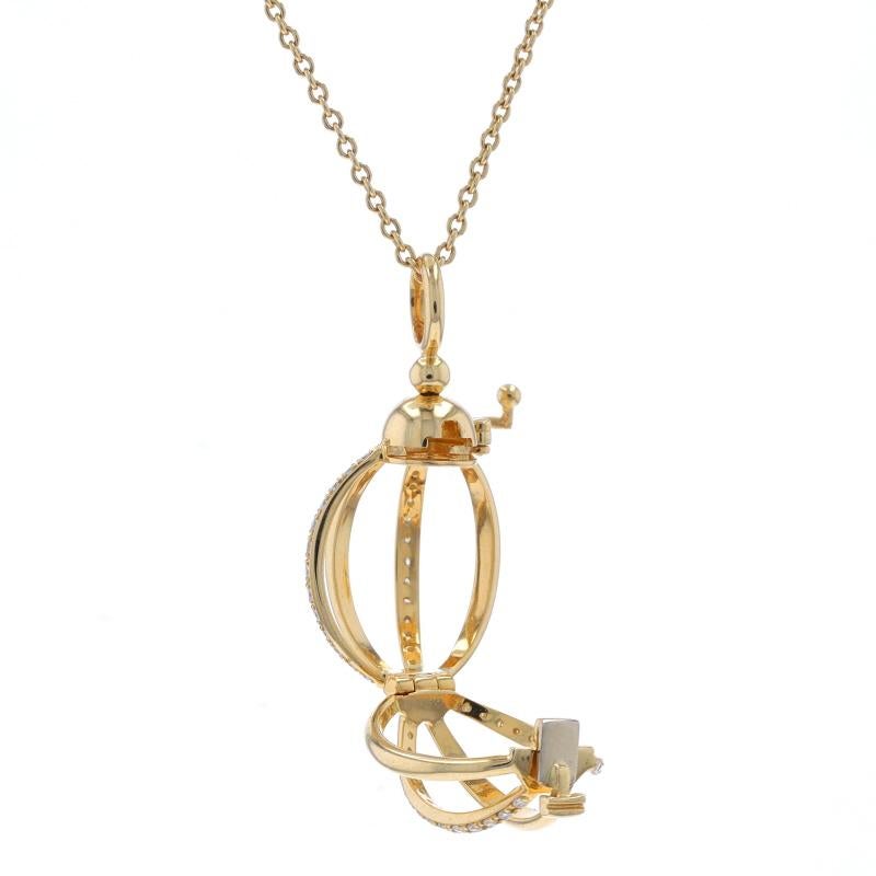Brand: Katherine Jeter

Metal Content: 18k Yellow Gold

Stone Information

Natural Diamonds
Carat(s): .25ctw
Cut: Round Brilliant
Color: E - F
Clarity: VS1 - VS2

Total Carats: .25ctw

Chain Style: Cable
Necklace Style: Chain
Theme: Orb
Features: